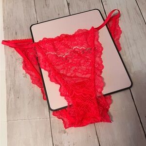 Victoria's Secret Red Lace Panties M